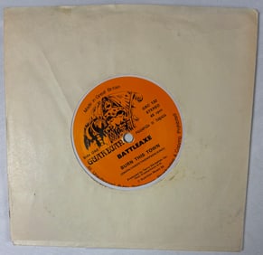 Battleaxe Burn This Town Rare NWOBHM 45