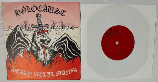 Holocaust Heavy Metal Mania Rare NWOBHM 45 with sleeve