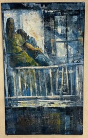 Noted Artist Hall Groat Sr. Oil on Canvas 26x16 Framed - Signed - 1970