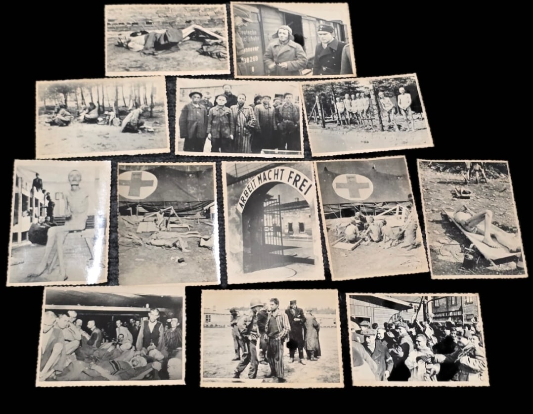 13 WWII Russian Photos of Concentration Camp Arbeit Macht Frei *Original * very rare very historical: 13 WWII Russian Photos of Concentration Camp Arbeit Macht Frei *Original * very rare very historical