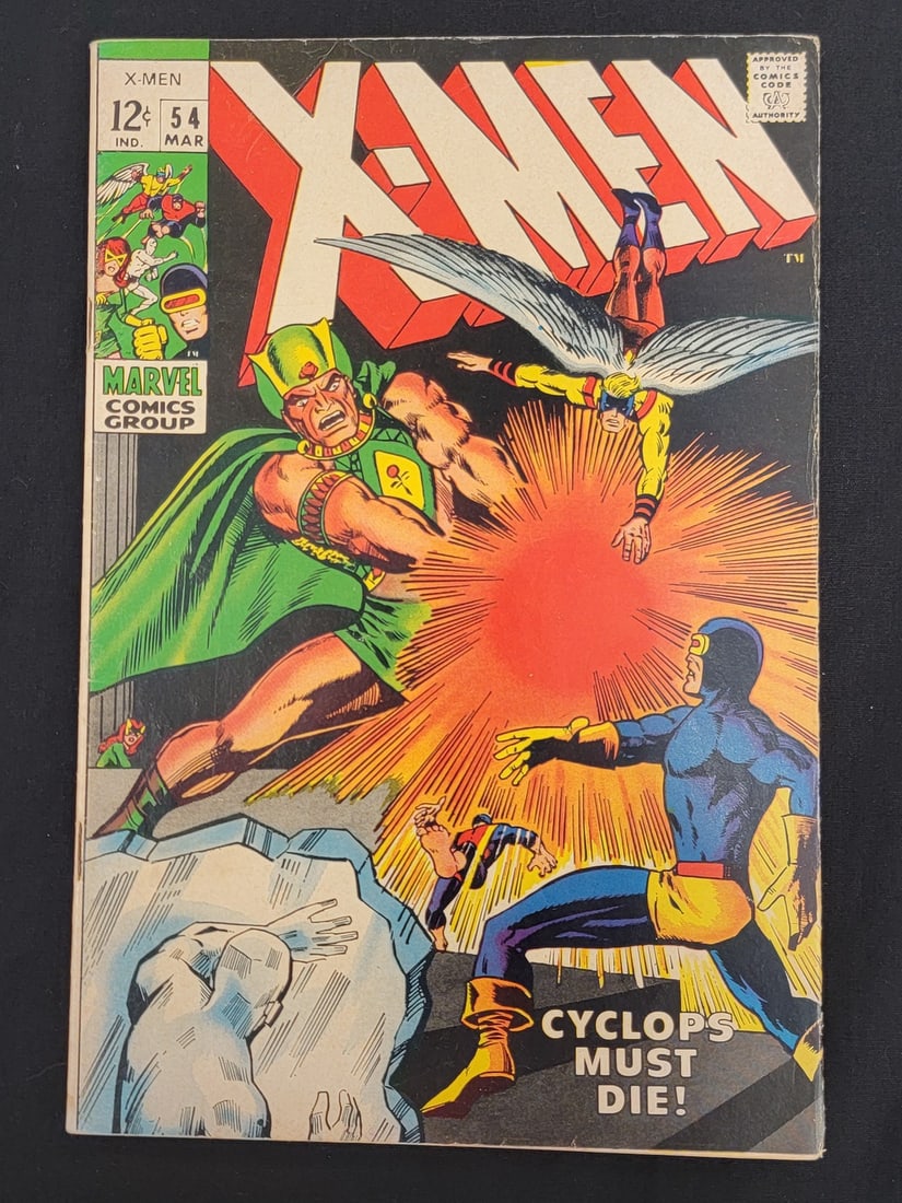 X-men -54, 1st Appearance Alex Summers-havok-and Living Pharaoh, Marvel Comics, 1969 (1 of 2)