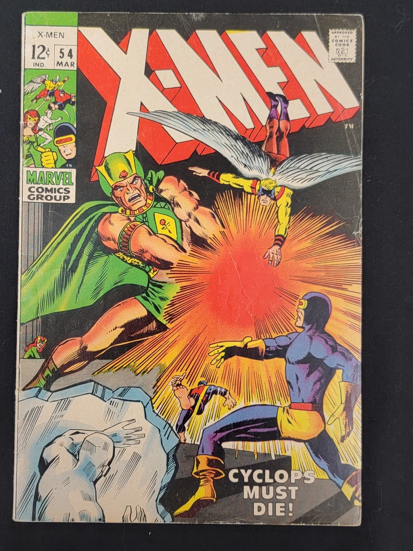 X-men -54 Marvel 1969, First Appearance and Origin of Alex Summers-havok-and Living Pharaoh (1 of 2)