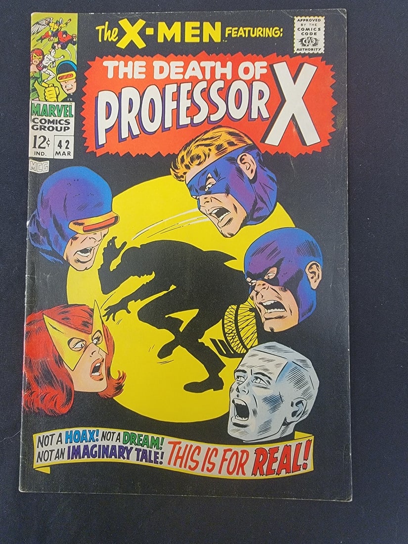 Marvel Comics Group, the Uncanny X-men -42,-the Death of Professor X-, Silver Age, 1968 (1 of 2)