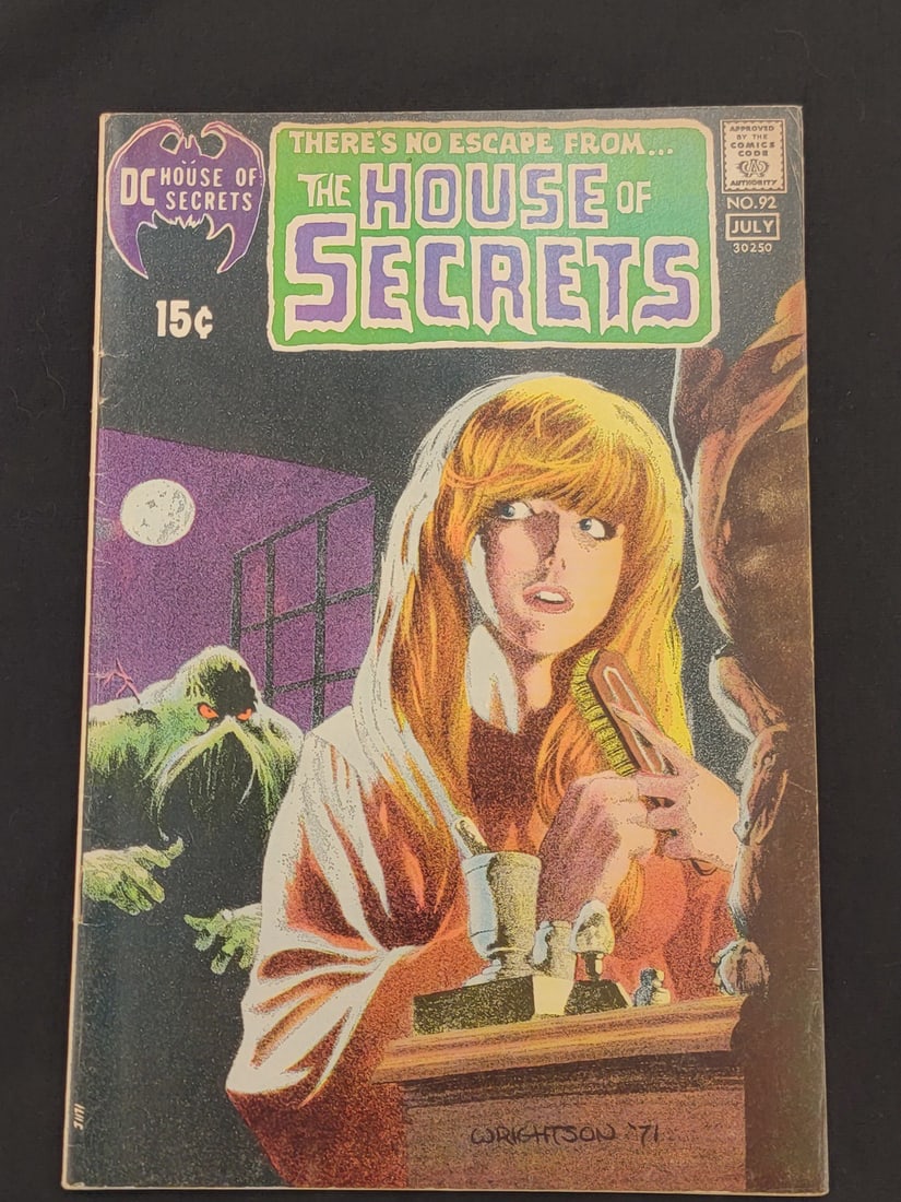 Dc Comics House of Secrets -92, First Appearance of Swamp Thing, July 1971, Bernie Wrightson Cover (1 of 2)