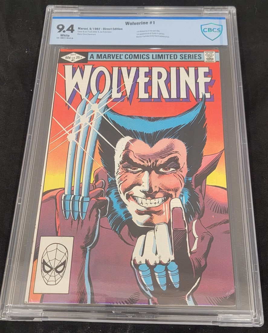 Wolverine -1-marvel Comics, September 1982-Direct Edition, Cbcs 9. 4, Frank Miller Art (1 of 3)