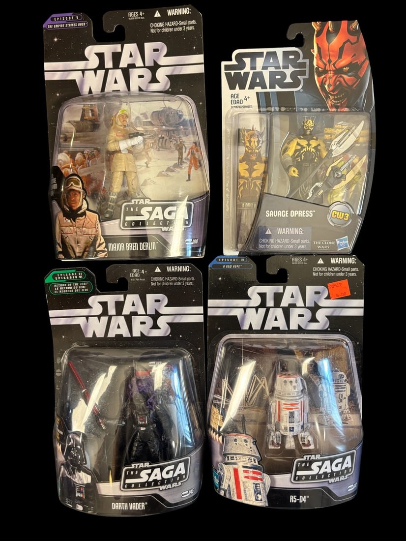 4 Hasbro Star Wars Action Figures, Comprising the Saga Collection and the Clone Wars (1 of 1)