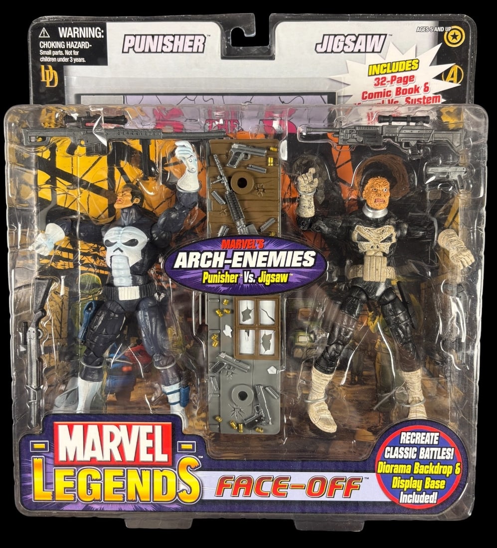 Marvel Legends Face-off Punisher Vs. Jigsaw Action Figure Set, 2006, Toy Biz, Variant Version (1 of 2)