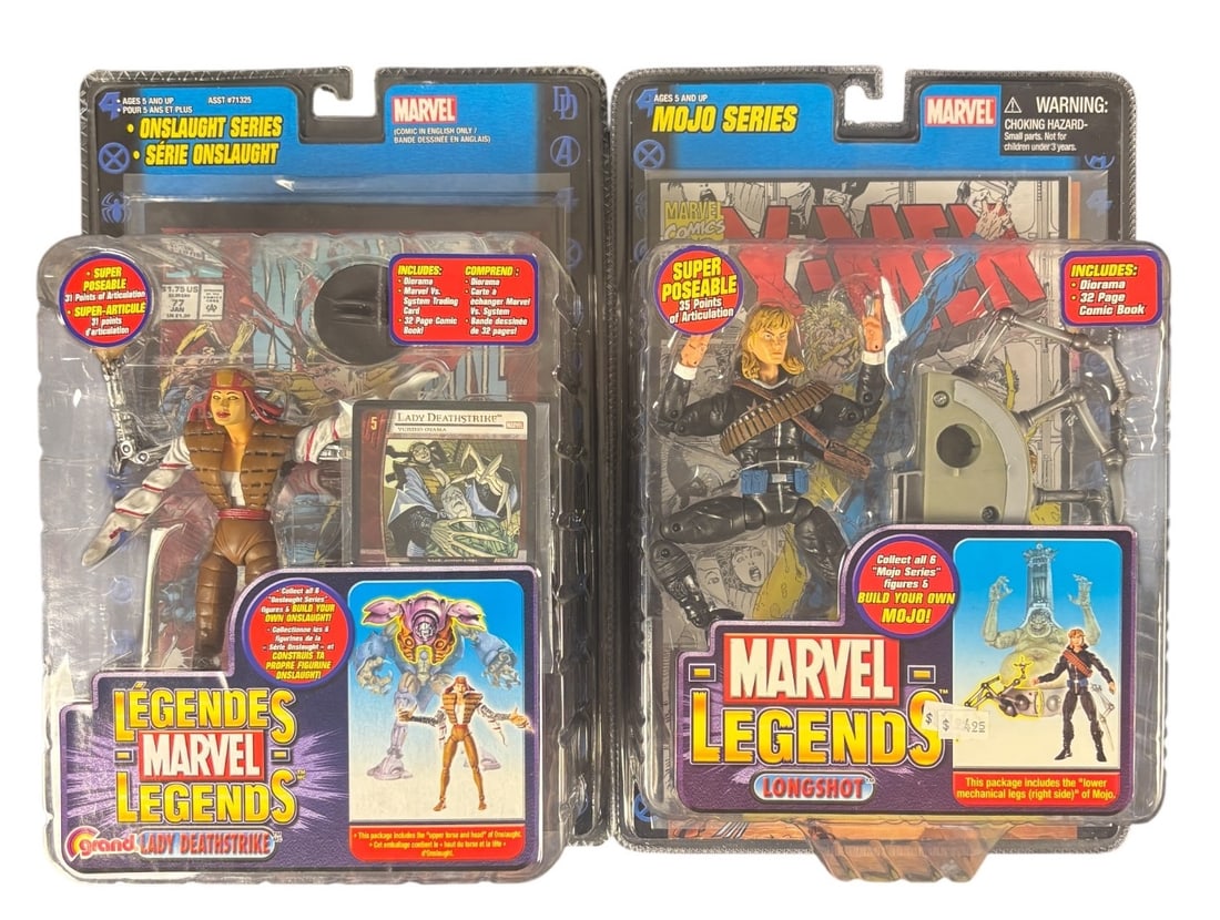 A Pair of Marvel Legends Action Figures: Lady Deathstrike-onslaught Series-and Longshot-mojo (1 of 1)