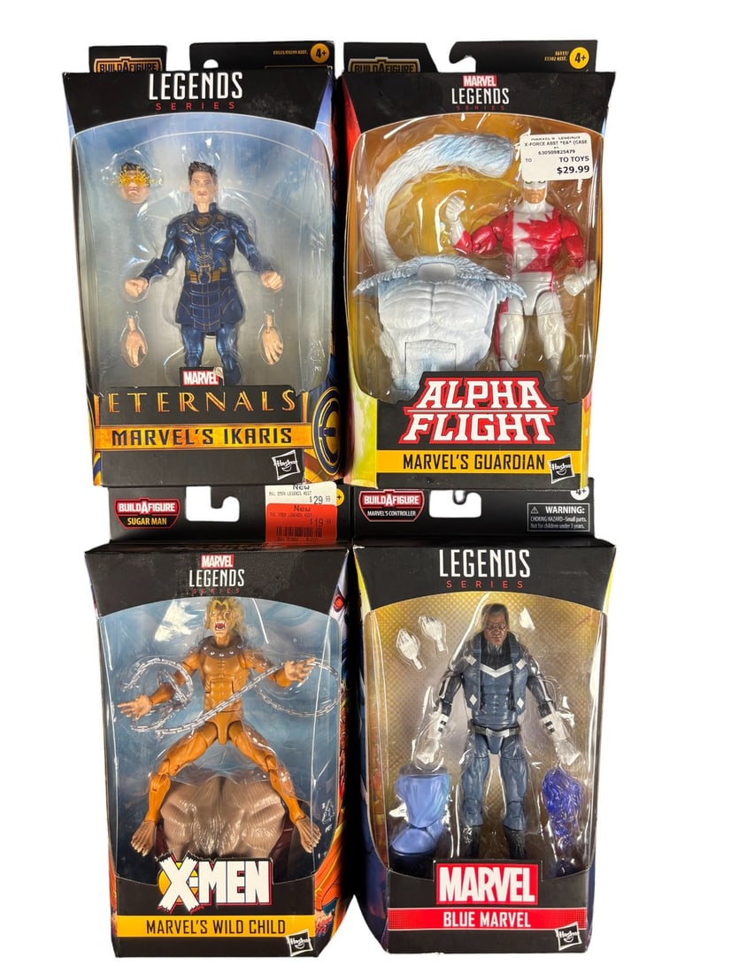 4 Hasbro Marvel Legends Series Action Figures, Ikaris, Guardian, Wild Child, and Blue Marvel (1 of 1)