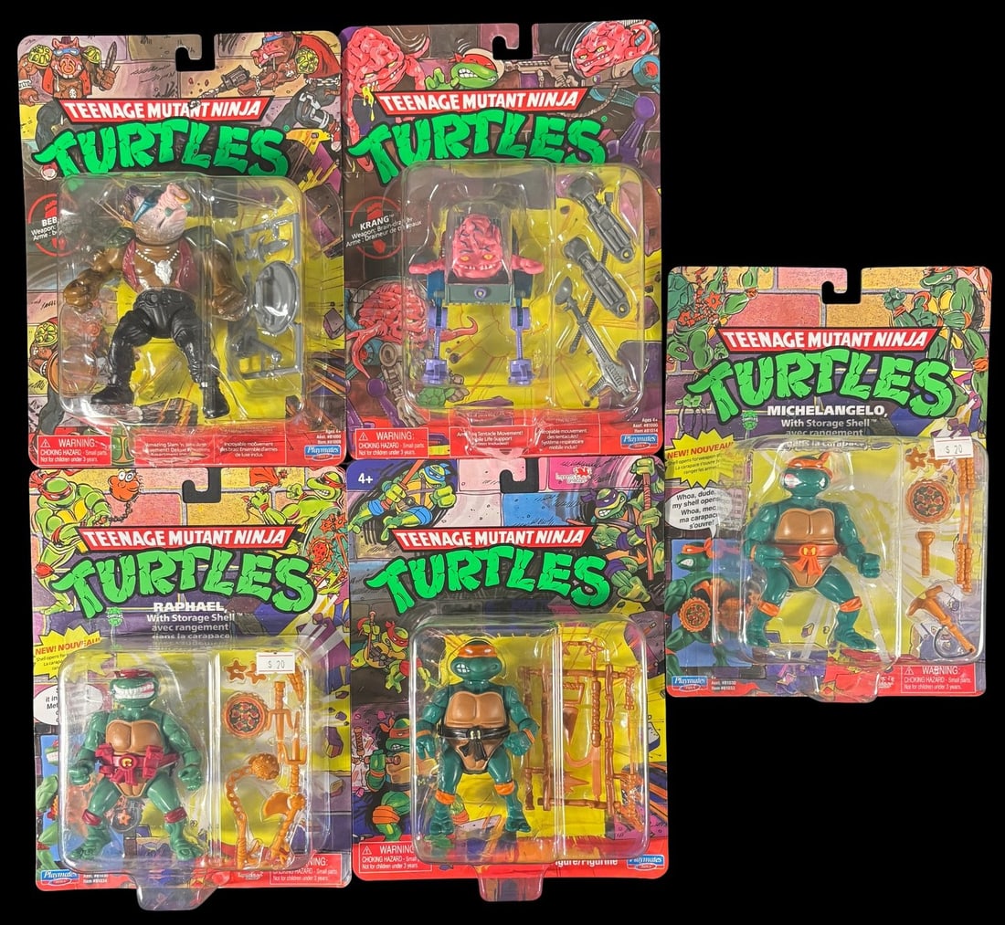 6 Playmates Teenage Mutant Ninja Turtles Sealed Action Figures, Storage Shell Variants (1 of 1)