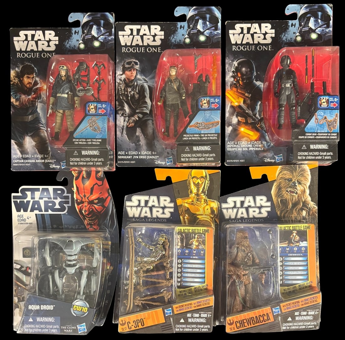 6 Hasbro Star Wars Action Figures, Rogue 1 Sergeant Jyn Erso-eadu- (1 of 1)