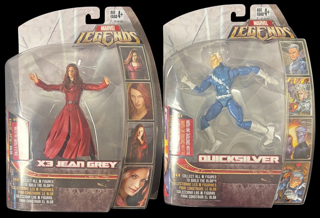 A Pair of Hasbro Marvel Legends Blob Series Action Figures: X3 Jean Grey and Quicksilver (1 of 1)