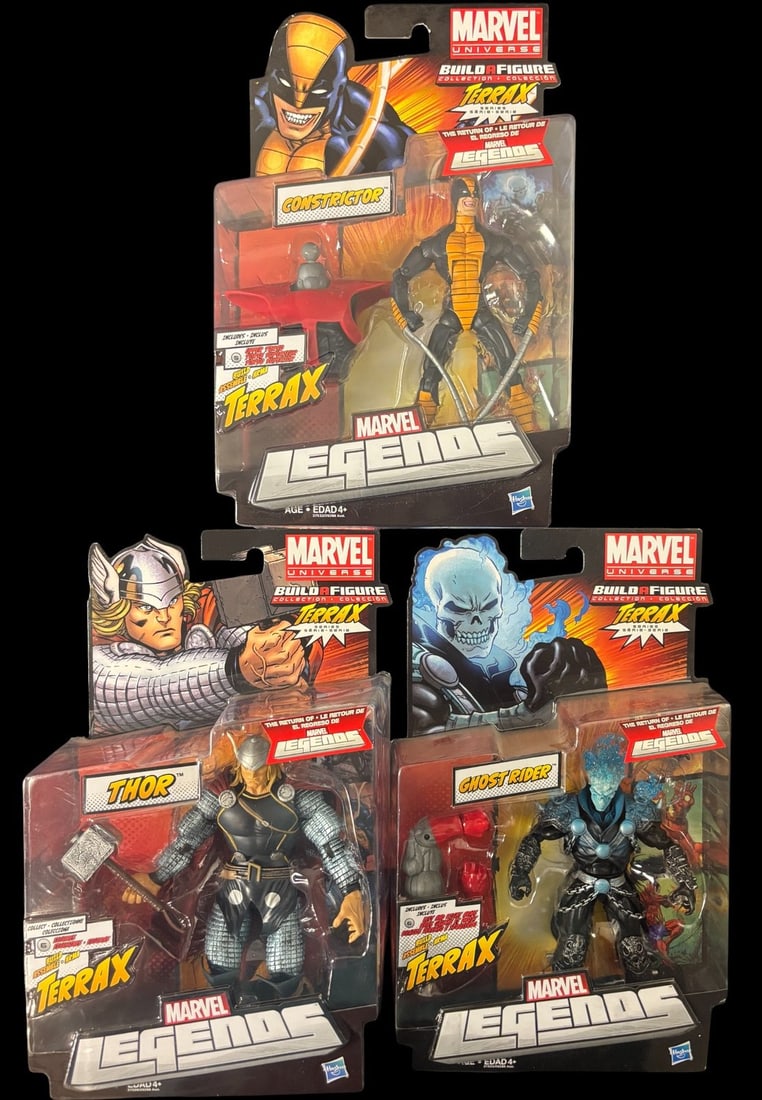 3 2011 Hasbro Marvel Legends Terrax Build-a-figure Series Action Figures: Constrictor, Thor, and (1 of 1)
