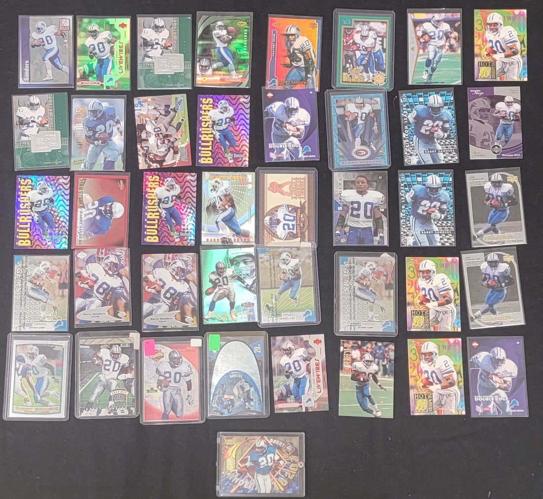 A 36 Barry Sanders Detroit Lions Football Trading Cards (1 of 2)