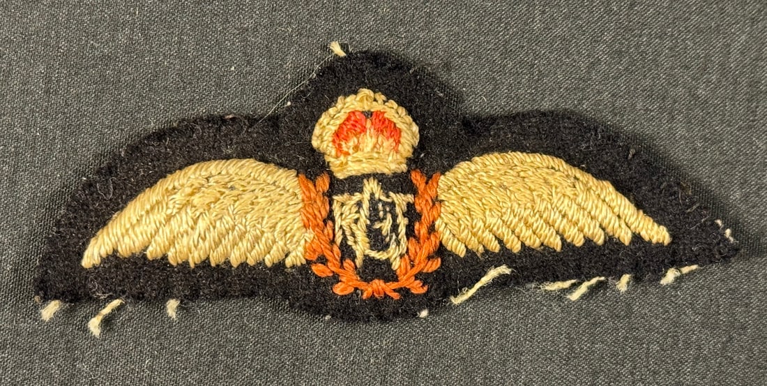 Rare WWII Half-Size RCAF Pilot’s Wings Padded - Original (1 of 2)