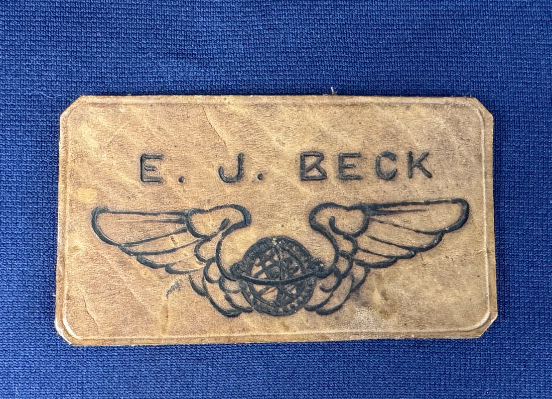 WWII Leather Flight Jacket Name Tag - AAF Navigator (1 of 1)