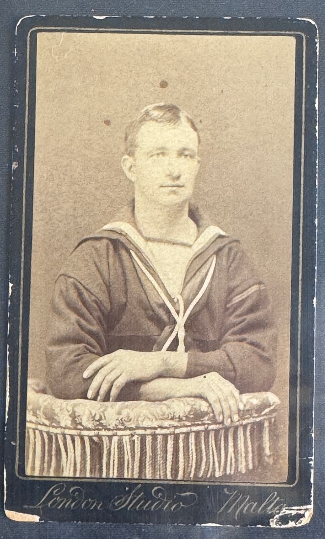 Late 19th Century Sailor Portrait Taken in Malta by S. C. Preziosi, London Studio (1 of 2)