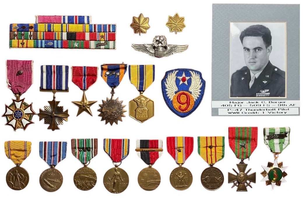WWII Career Grouping of Colonel Jack C. Berger, 405th Fighter Group. (1 of 15)