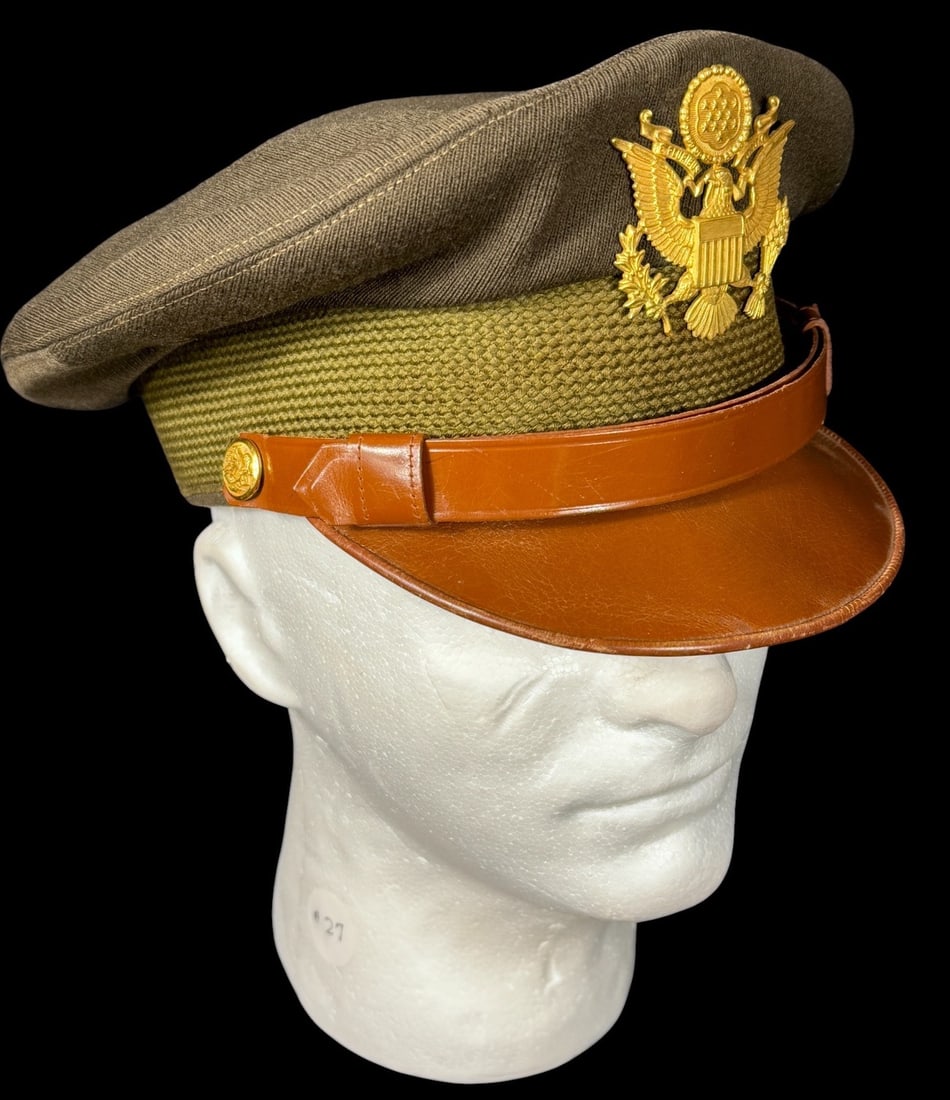 WWII US Army AAF OD Green Crusher Cap by Knox (1 of 5)