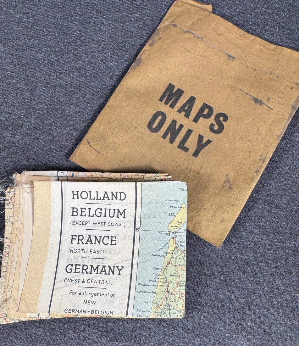 WWII AAF Silk Escape Map - Holland, Belgium, France - Germany (1 of 1)