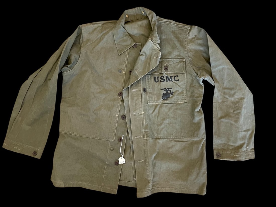WWII  U.S. Marine Corps Mint P44 late war HBT Utility Jacket (1 of 4)
