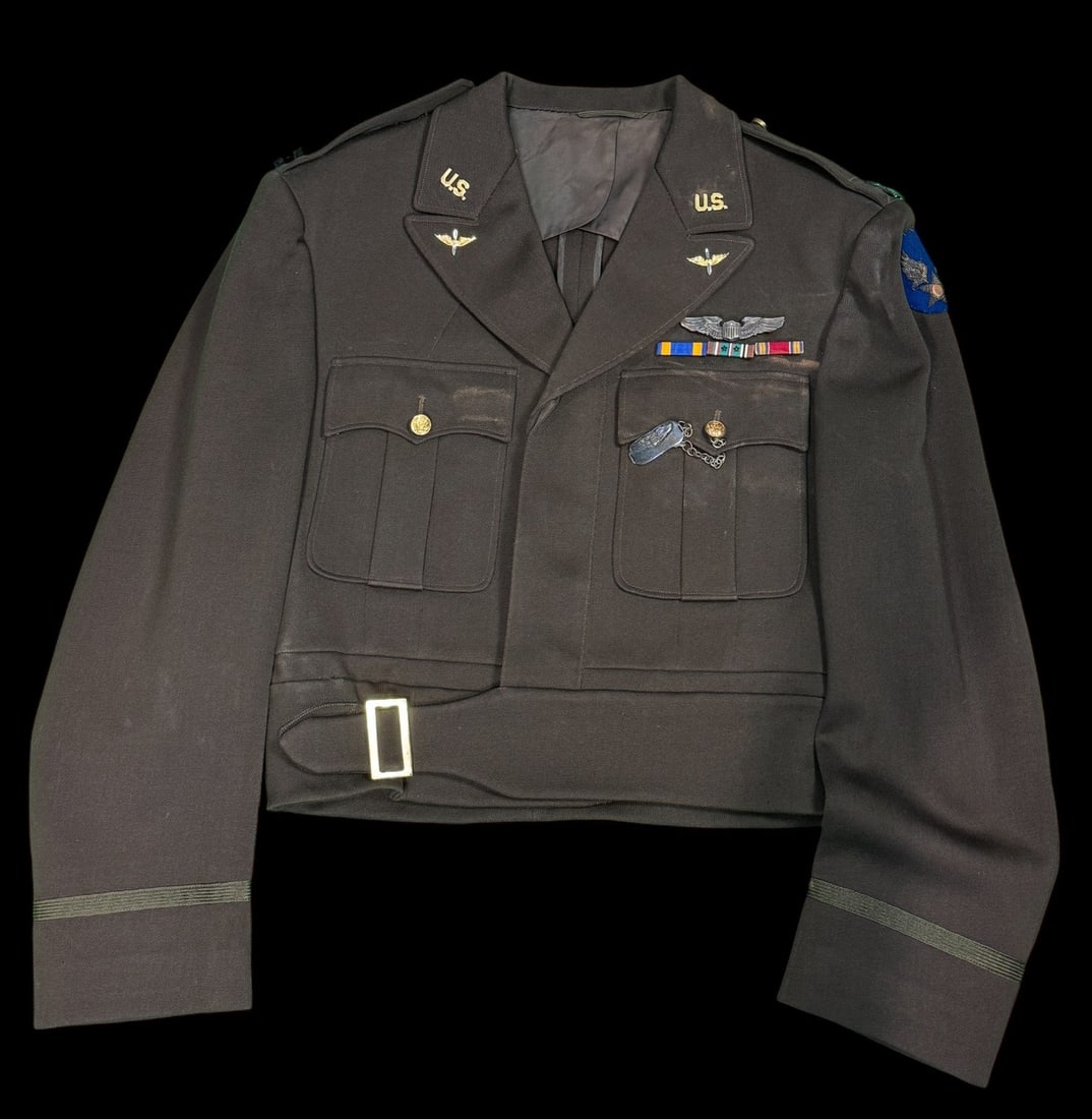 WWII Named AAF Officers Ike Jacket with Bracelet (1 of 4)