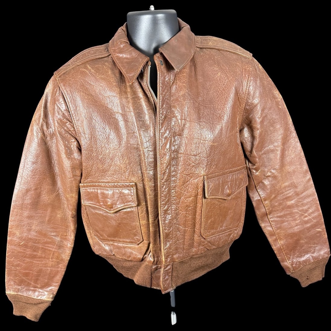 WWII US Army Air Forces A-2 Flight Jacket Bronco Mfg. Corp. (1 of 9)