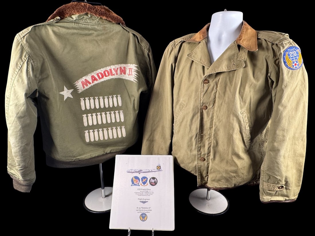 WWII AAF Painted B-10 Jacket Group - Named (1 of 9)