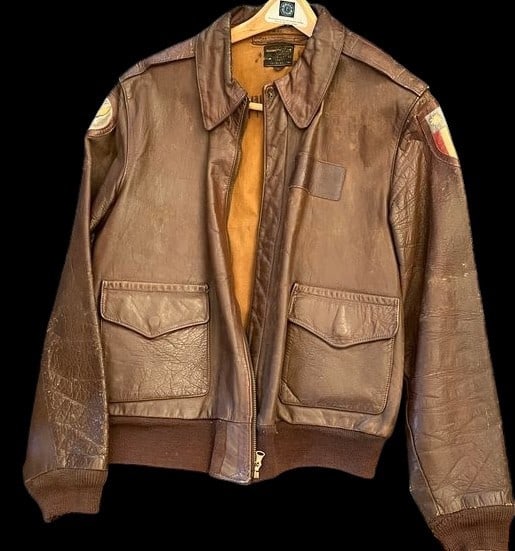 U.S. Army Air Forces A-2 Flight Jacket, Type A-2, Named to V.J. Barry (1 of 12)