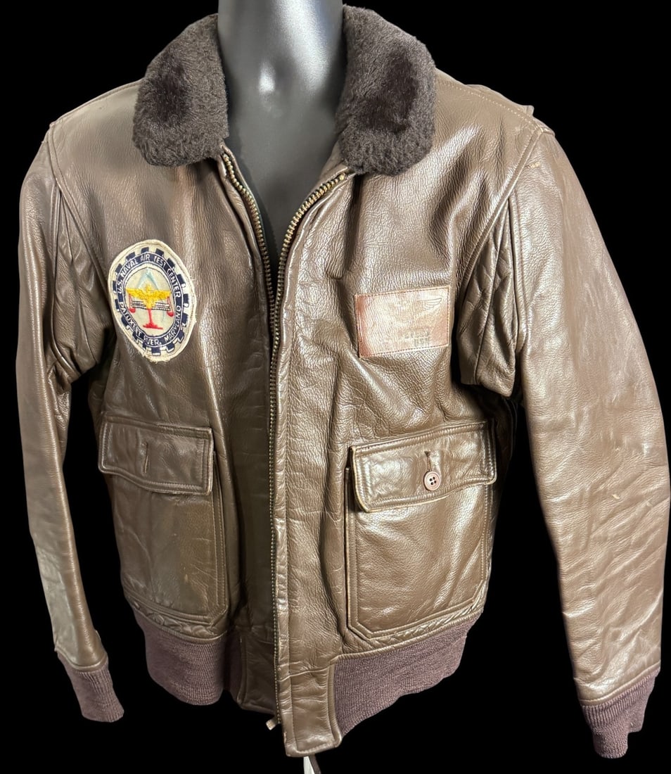 Named 1976 USN Type G-1 Flight Jacket ? Naval Air Test Center Test Pilot (1 of 6)