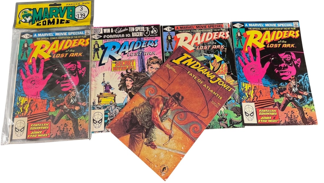 Indiana Jones Comic Books Including Raiders of the Lost Ark Marvel Movie Adaptation (1 of 1)
