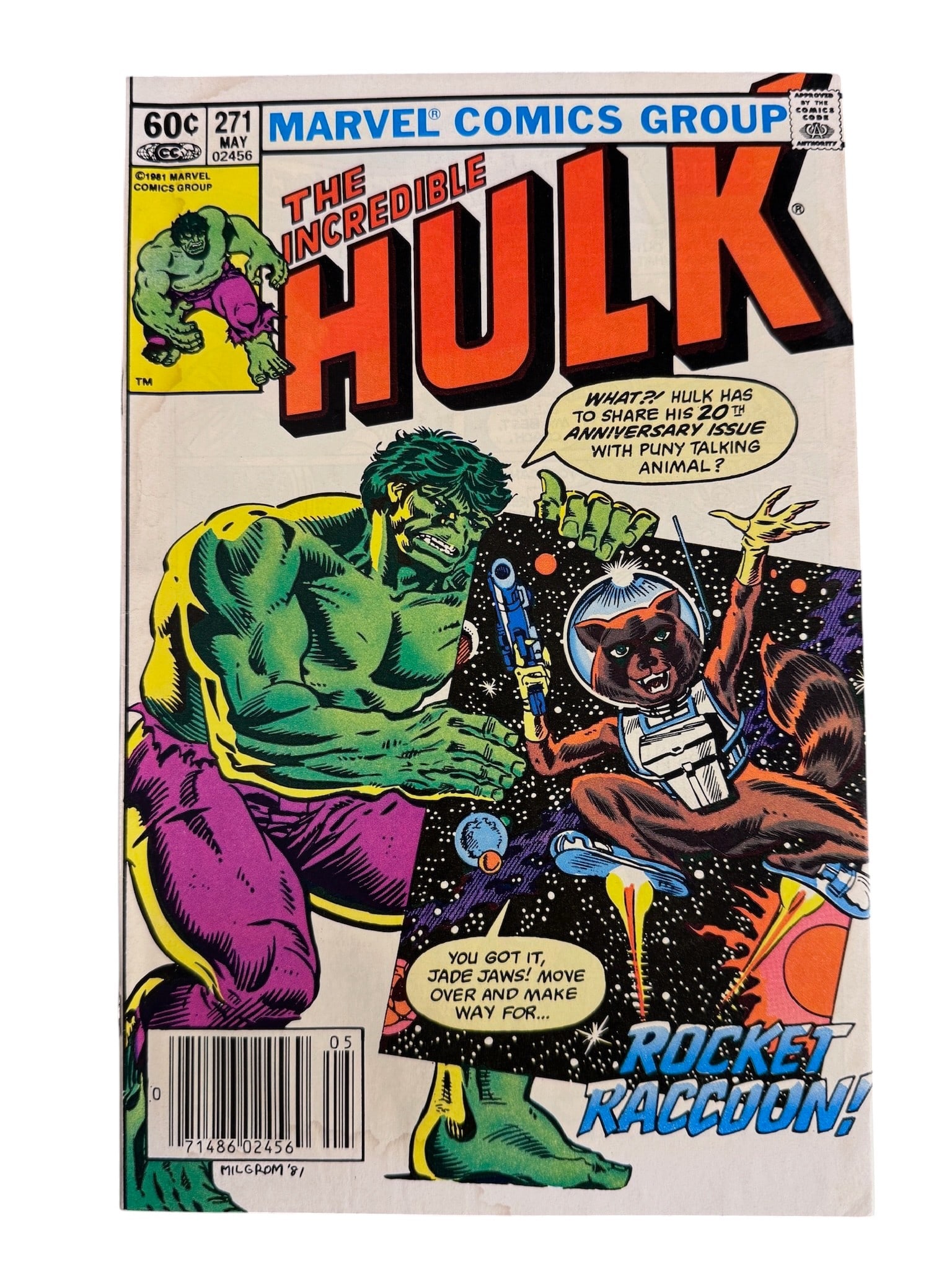 Marvel Comics Incredible Hulk 271 First Appearance Rocket Raccoon (1 of 2)
