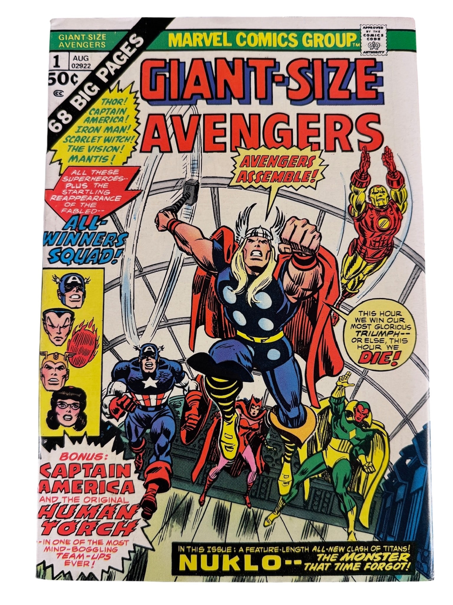 Giant-Size Avengers 1 Marvel Comics 1974 First Appearance of Nuklo (1 of 2)