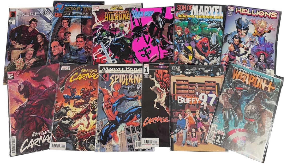 Marvel and Independent Publisher Comic Books Including Spider-Man and Absolute Carnage (1 of 1)
