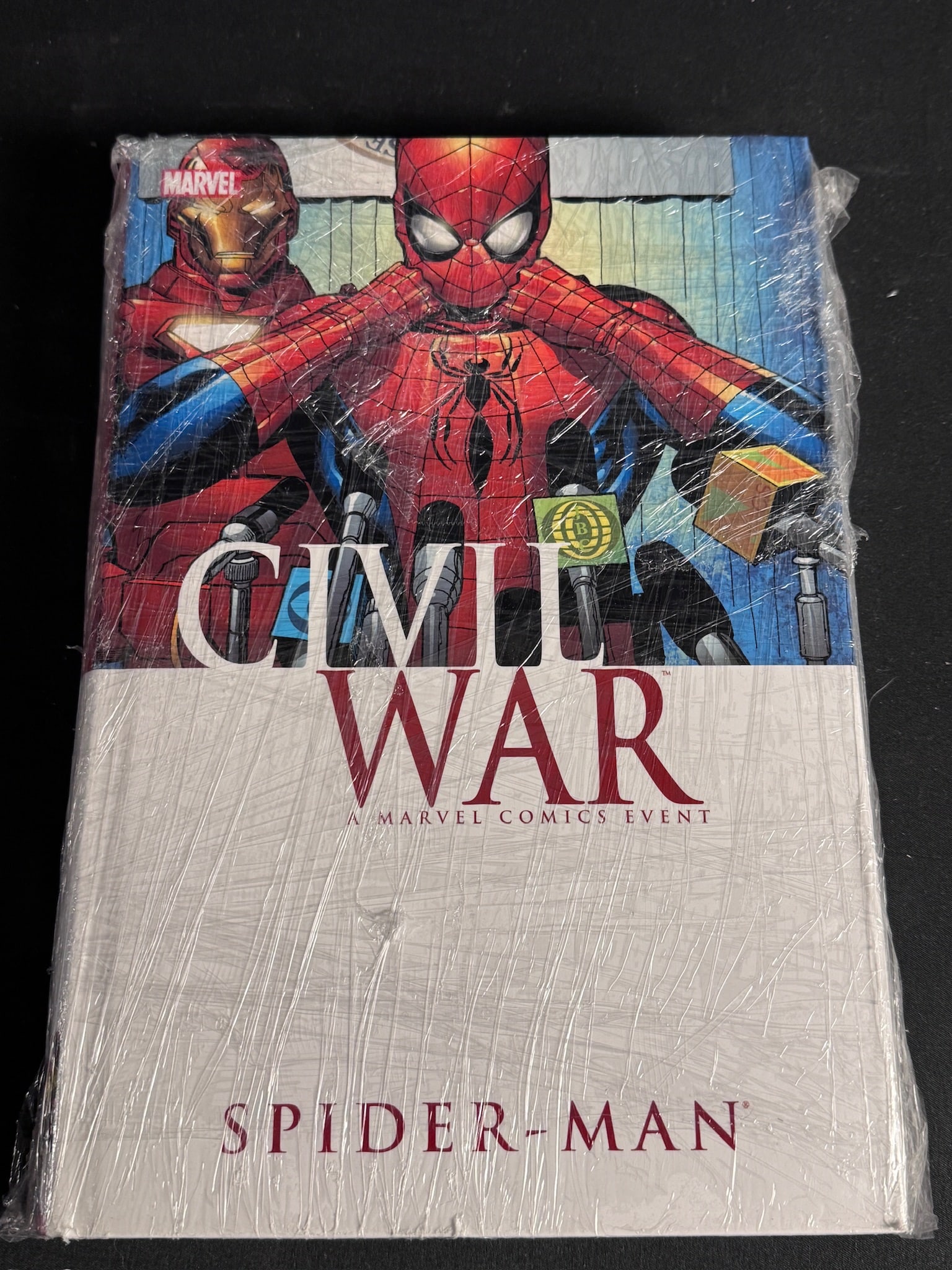 Civil War: Spider-Man Hardcover Graphic Novel 2011 1st Printing: A Marvel Comics hardcover graphic novel titled Civil War: Spider-Man. This collected edition compiles story arcs from the Civil War crossover event, featuring contributions by J. Michael Straczynski.