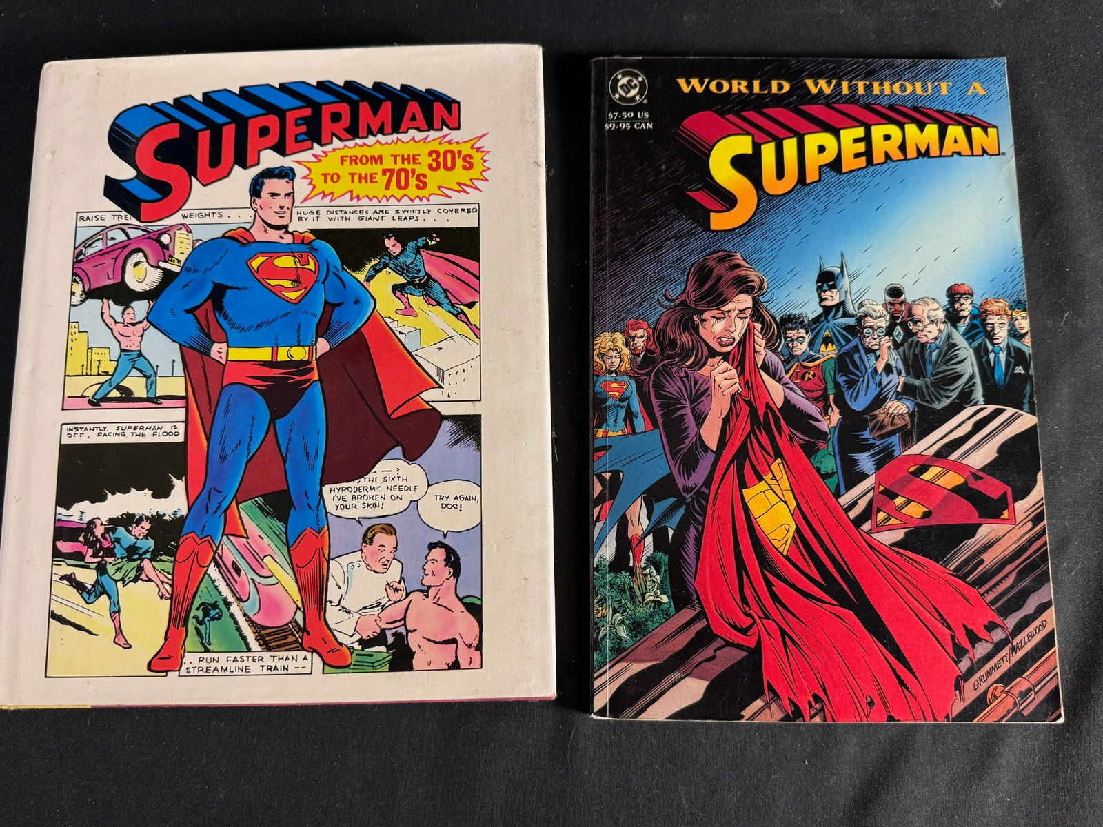 Superman: From the 30 s to the 70 s and World Without a Superman First Edition (1 of 2)