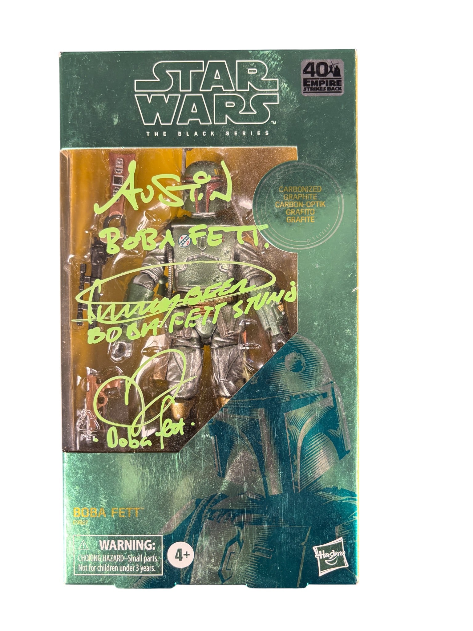 Hasbro Star Wars The Black Series Carbonized Boba Fett Signed Action Figure 2020 (1 of 2)
