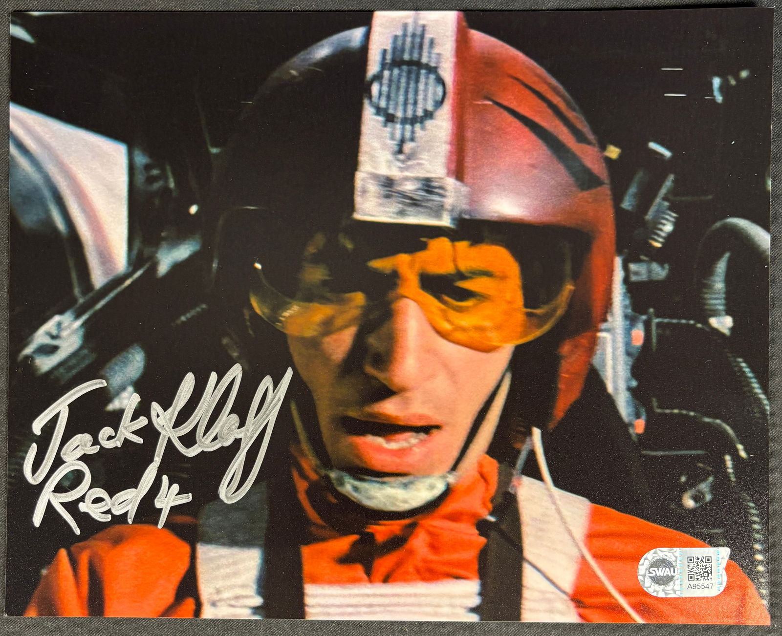 Jack Klaff Signed Star Wars: A New Hope 8x10 Photograph John D. Red 4 SWAU Authenticated (1 of 1)