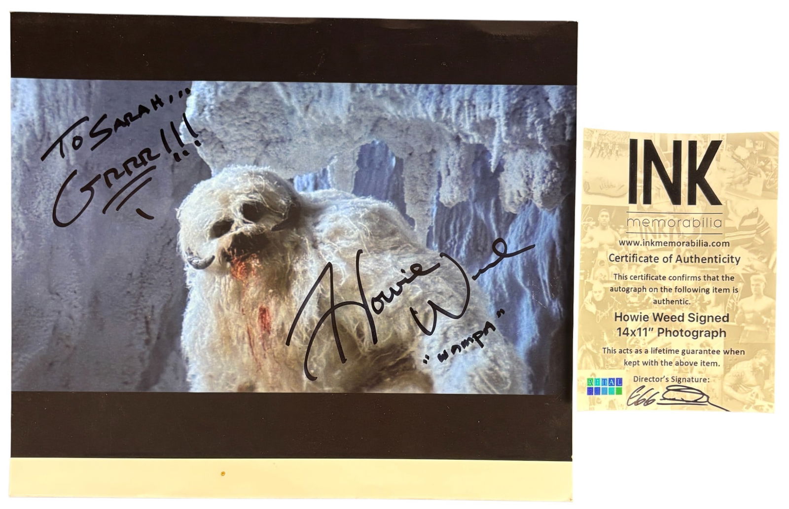 Howie Weed Signed Star Wars: The Empire Strikes Back Wampa 14x11 Photo INK Memorabilia COA (1 of 1)