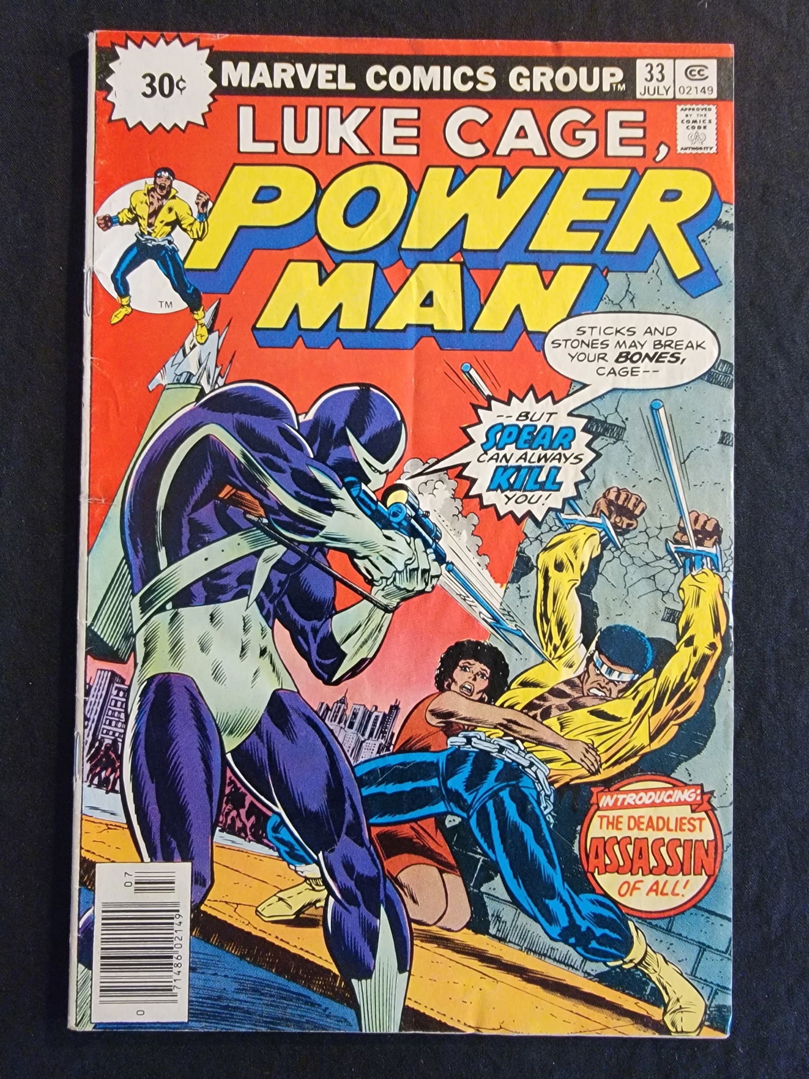 Marvel Comics Luke Cage Power Man 33 July 1976 Bronze Age Raw Mid-Grade (1 of 2)