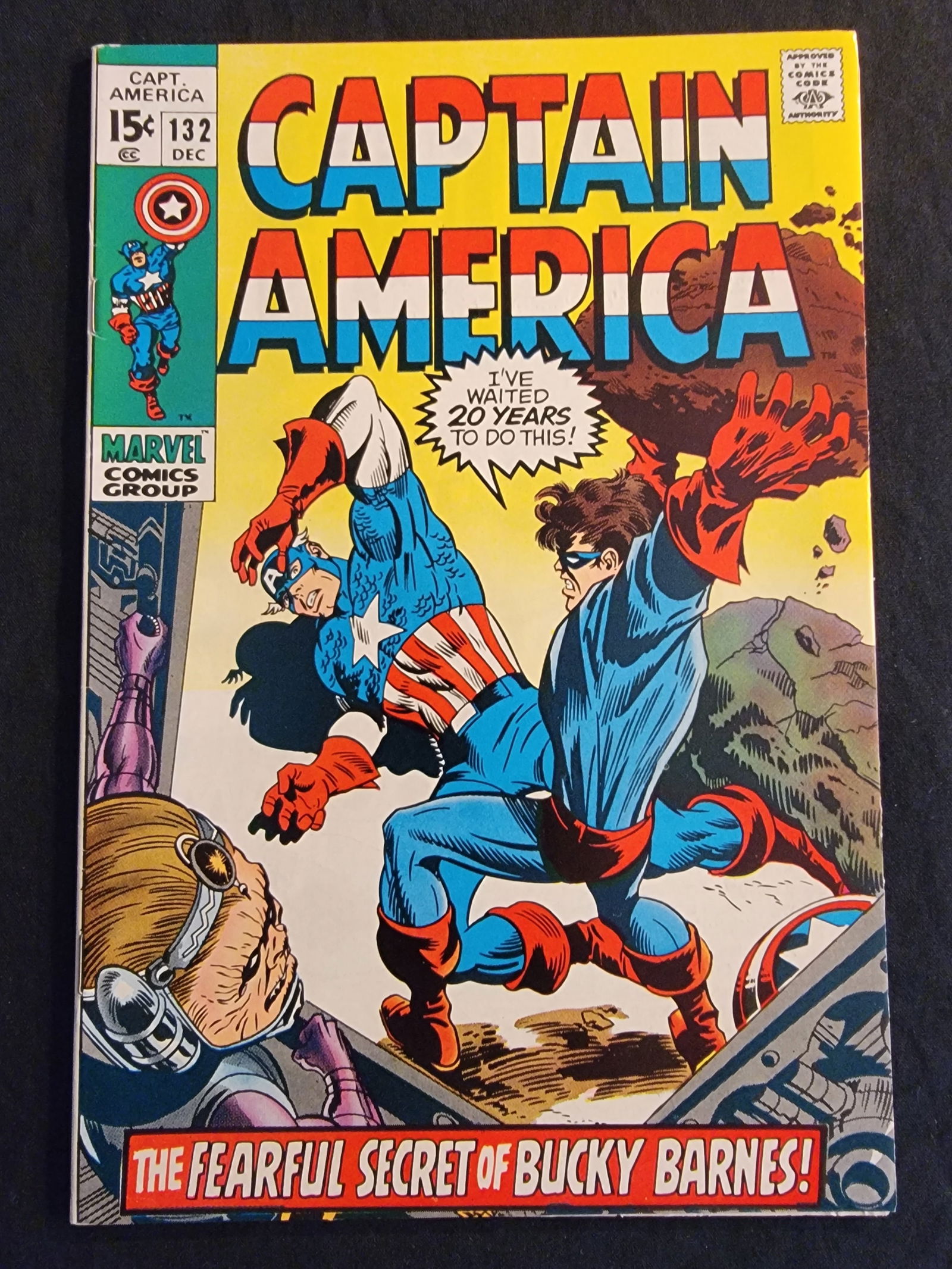 Marvel Comics Captain America 132 1970 Comic Book Raw (1 of 2)
