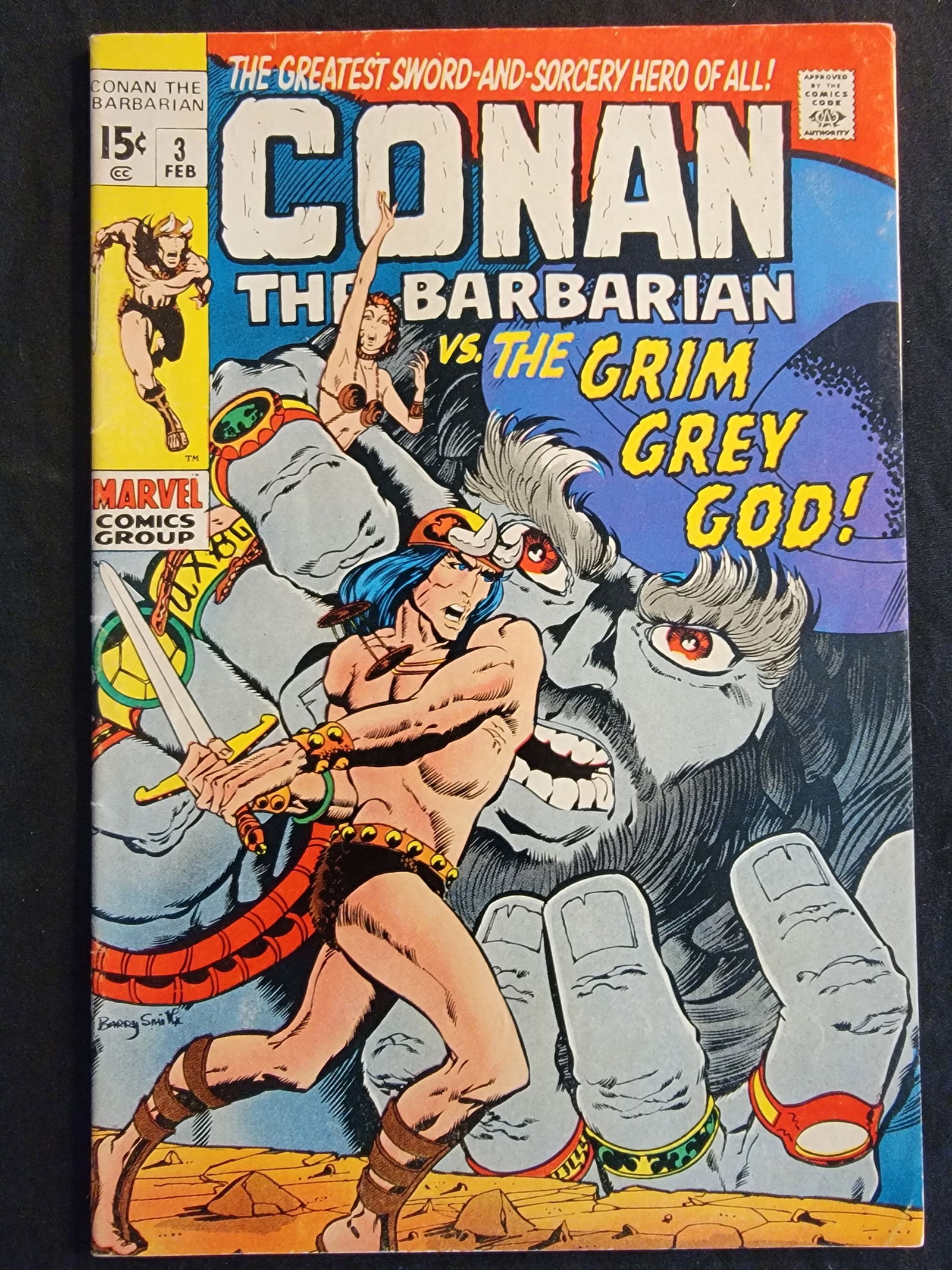 Conan the Barbarian 3 Marvel Comics 1971 Barry Smith Art (1 of 2)