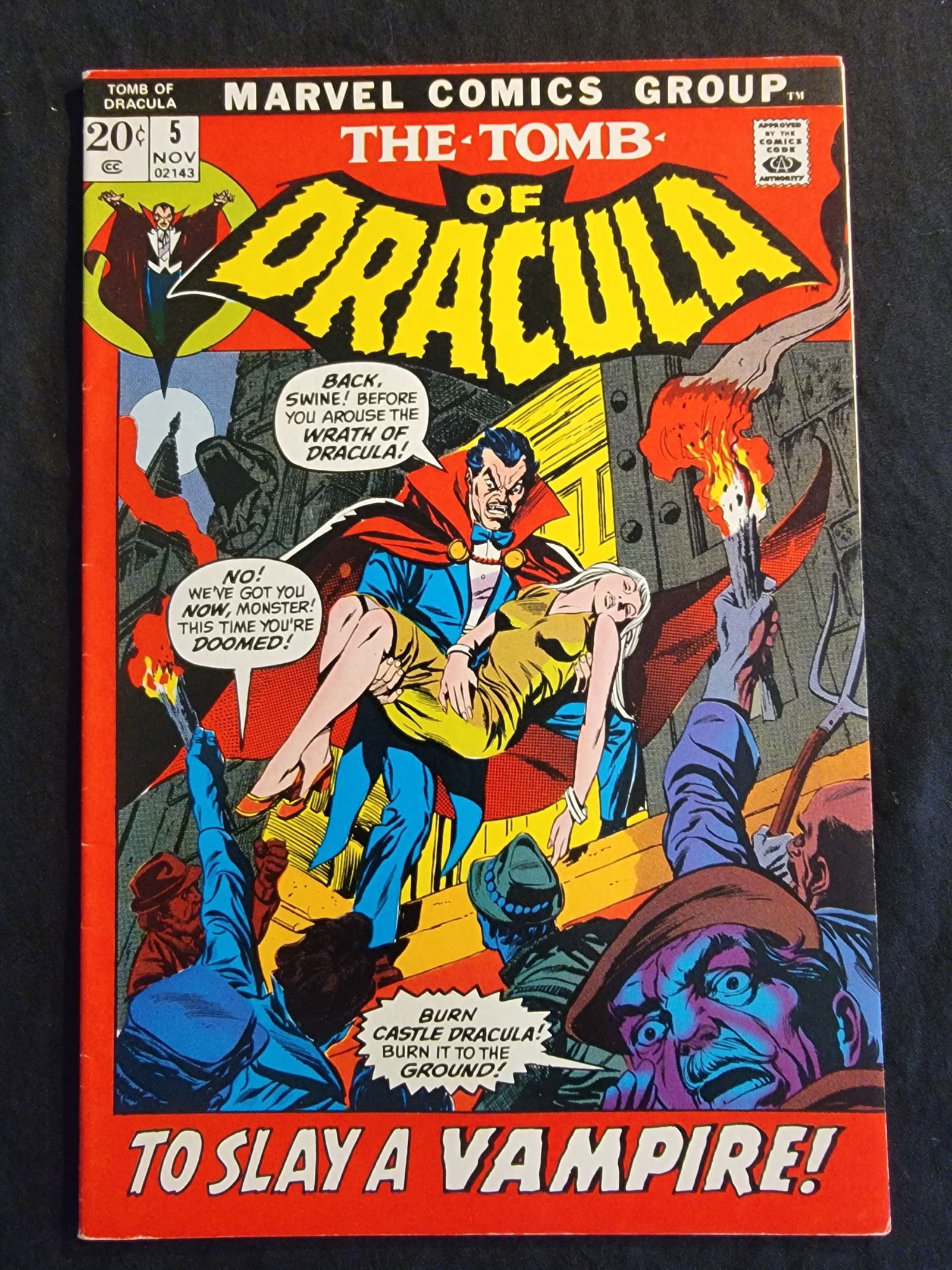 Marvel Comics The Tomb of Dracula 5 1972 Comic Book Raw (1 of 2)