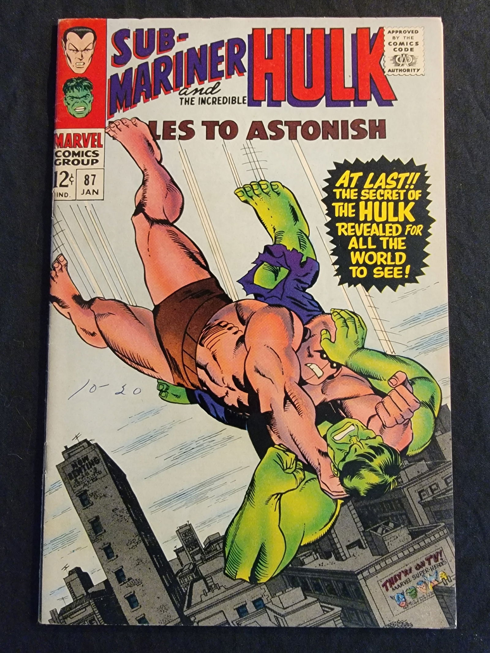Marvel Comics Tales to Astonish No. 87 Sub-Mariner and Incredible Hulk 1967 (1 of 2)