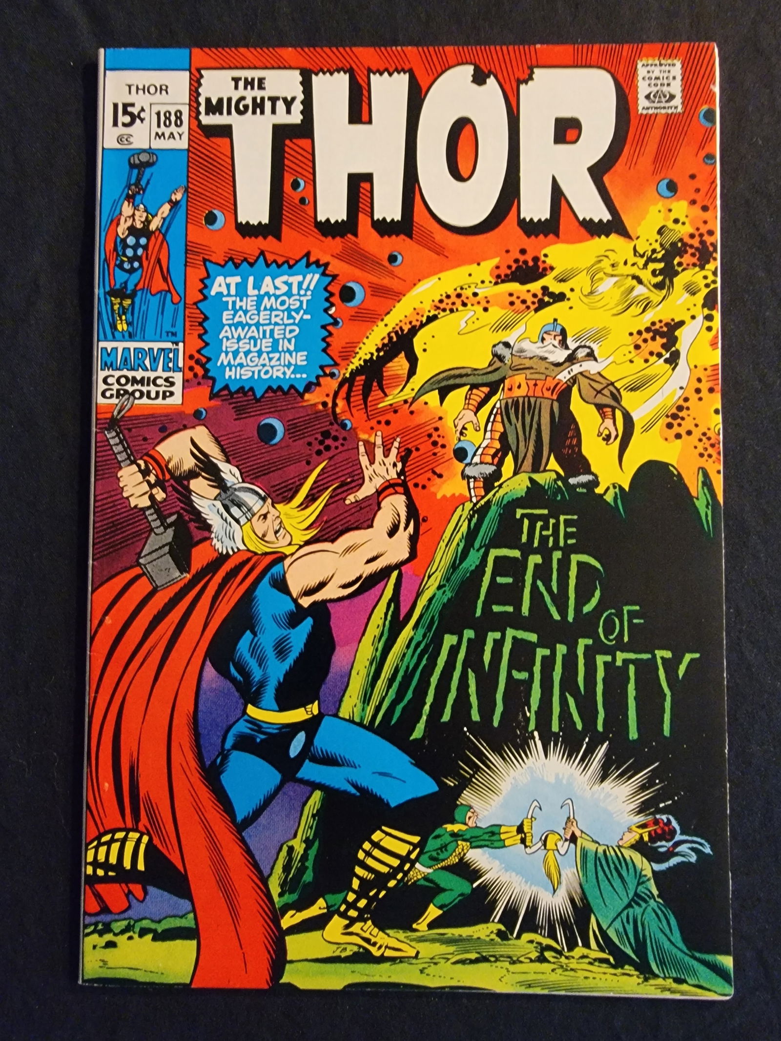 Marvel Comics The Mighty Thor 188 1971 Origin of Infinity Raw (1 of 2)