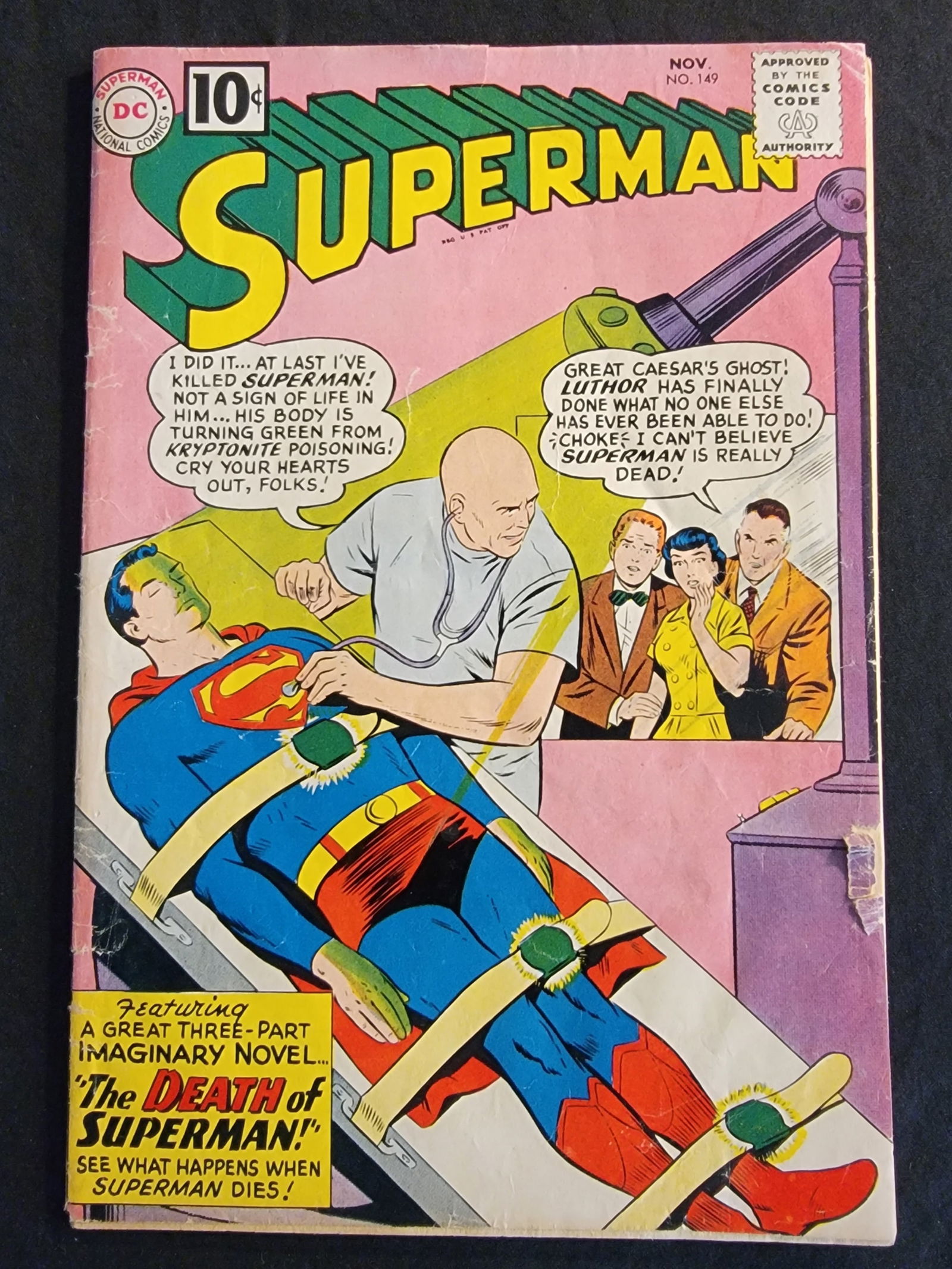 Superman 149 DC Comics 1961 The Death of Superman (1 of 2)