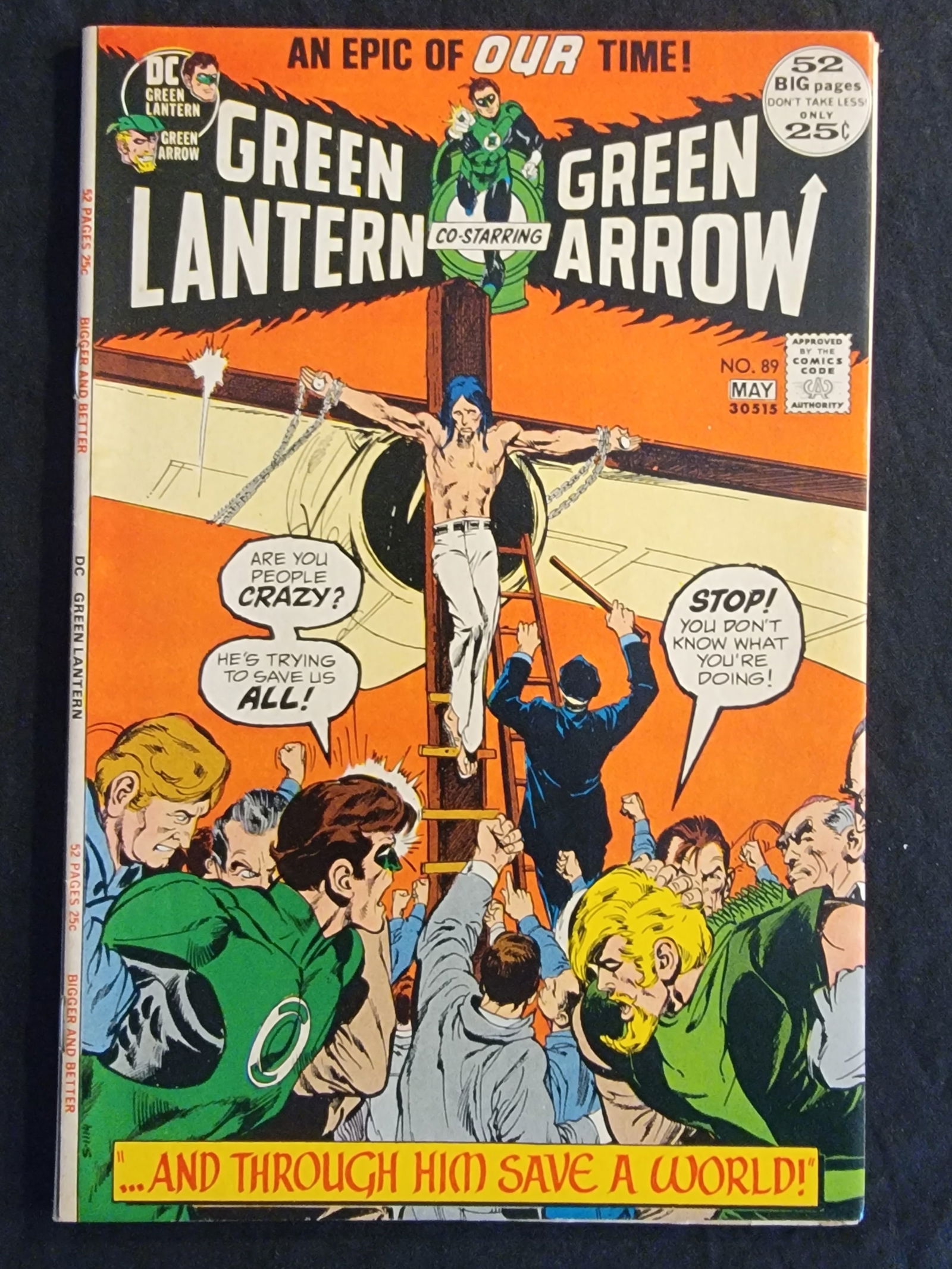 Green Lantern co-starring Green Arrow 89 DC Comics 1972 Raw (1 of 2)