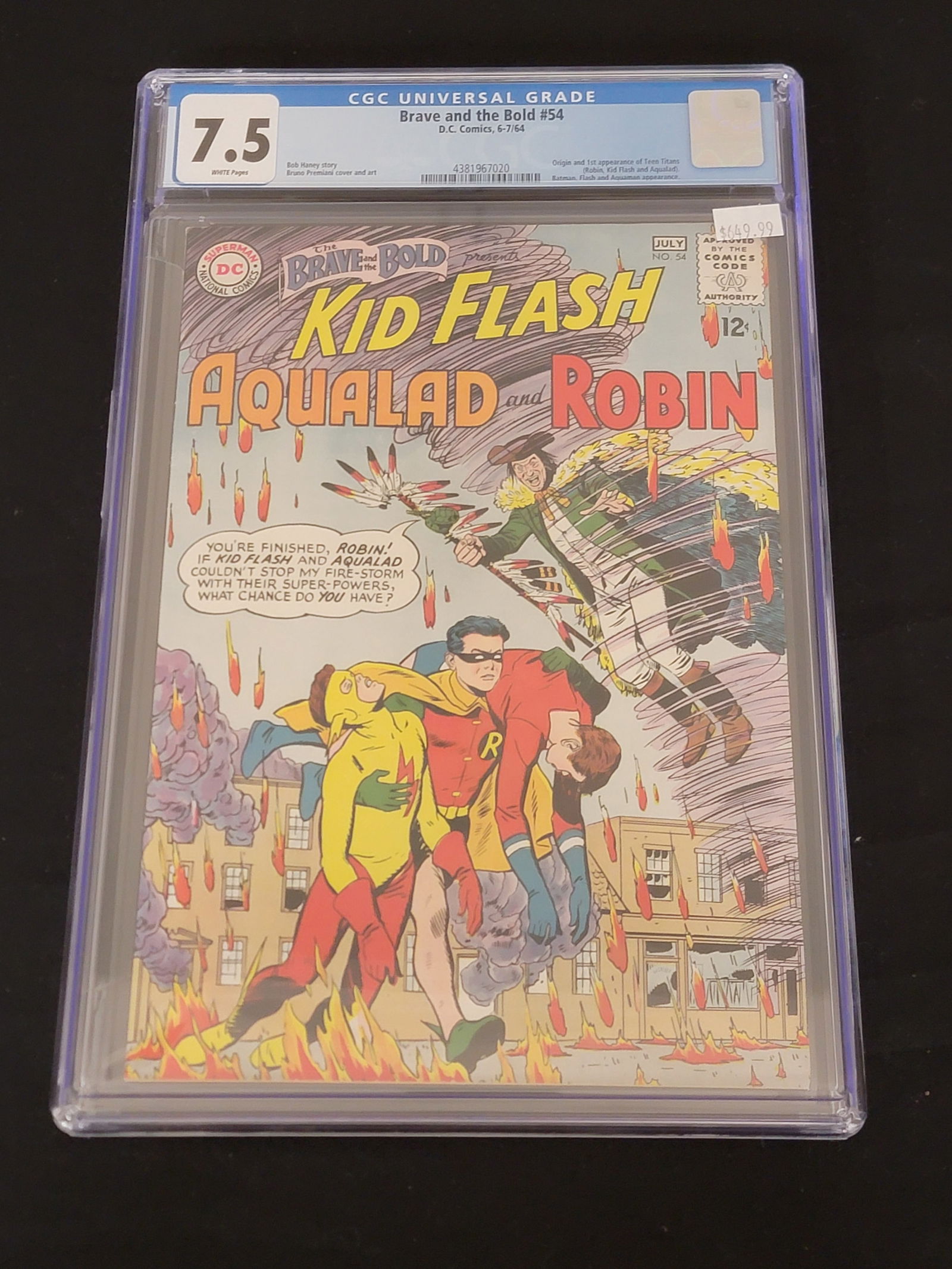 The Brave and the Bold 54 DC Comics 1964 1st Appearance of the Teen Titans CGC 7.5 (1 of 2)