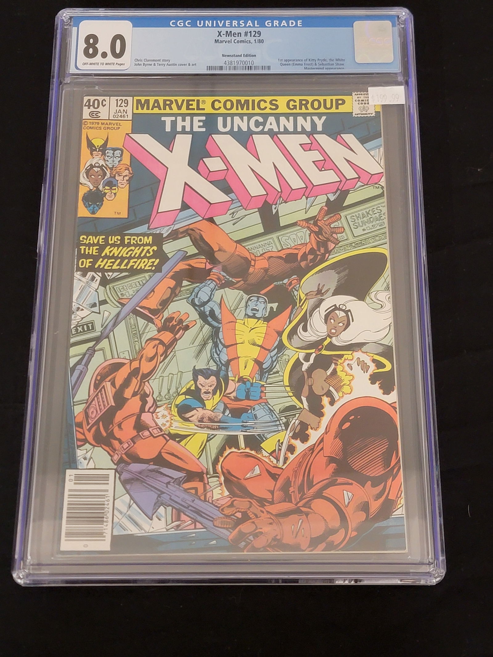 The Uncanny X-Men 129 Marvel Comics 1980 CGC 8.0 Newsstand Edition (1 of 2)
