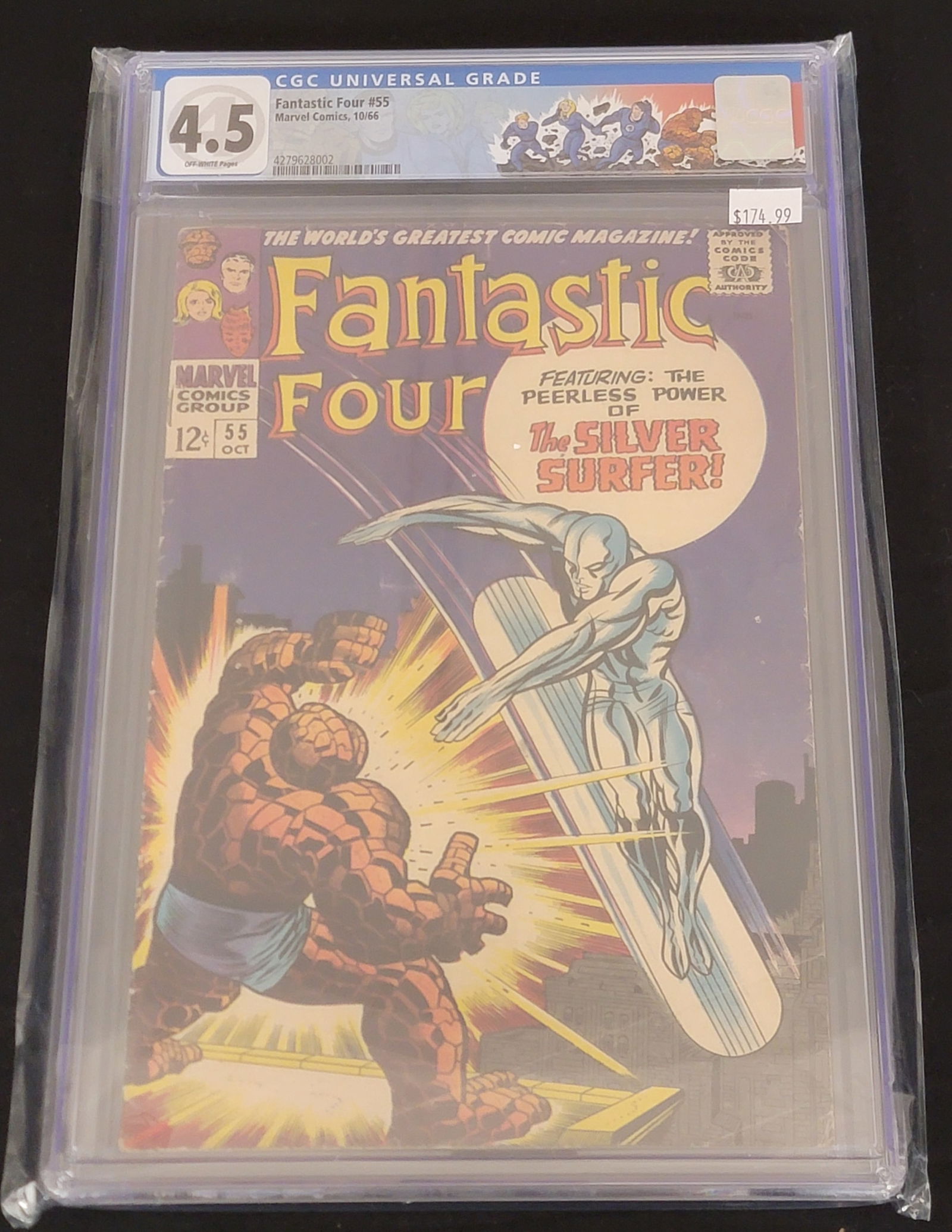 Marvel Comics Fantastic Four 55 1966 Silver Surfer vs. Thing CGC 4.5 (1 of 2)